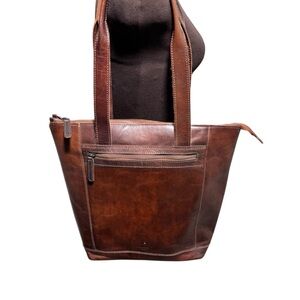 Wild West Los Angeles Brown Leather Shoulder Bag Purse Western Boho Country